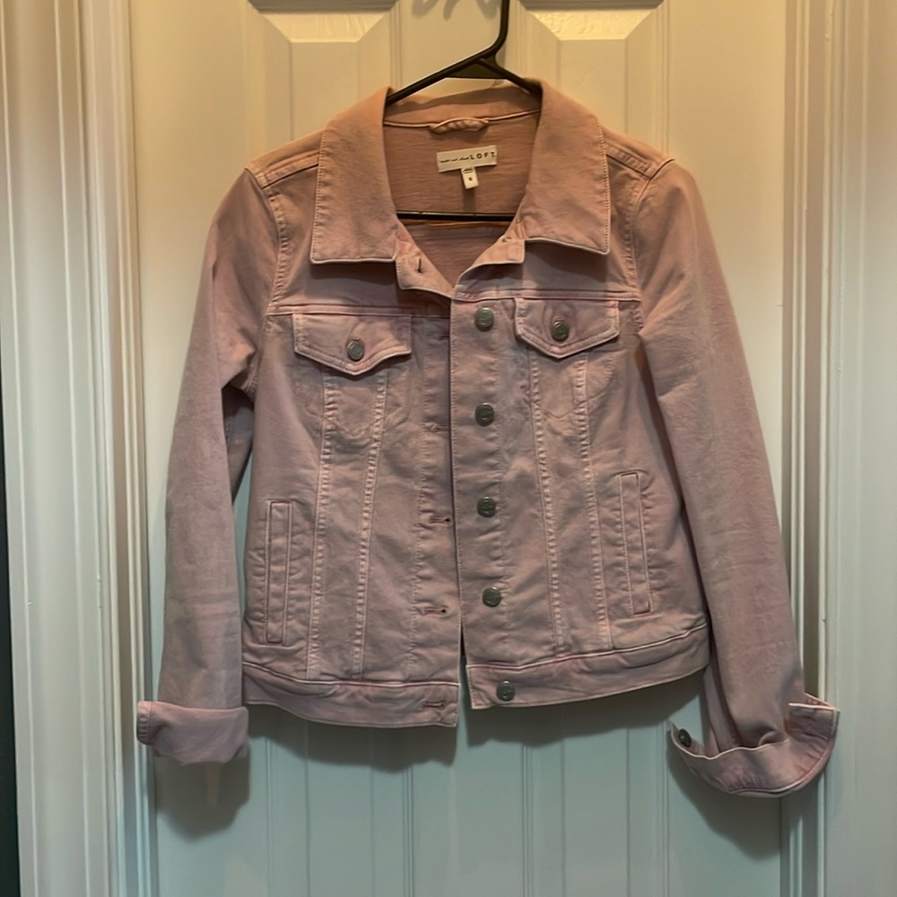 Pink denim jacket